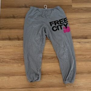 freecity Gray and Pink Sweatpants